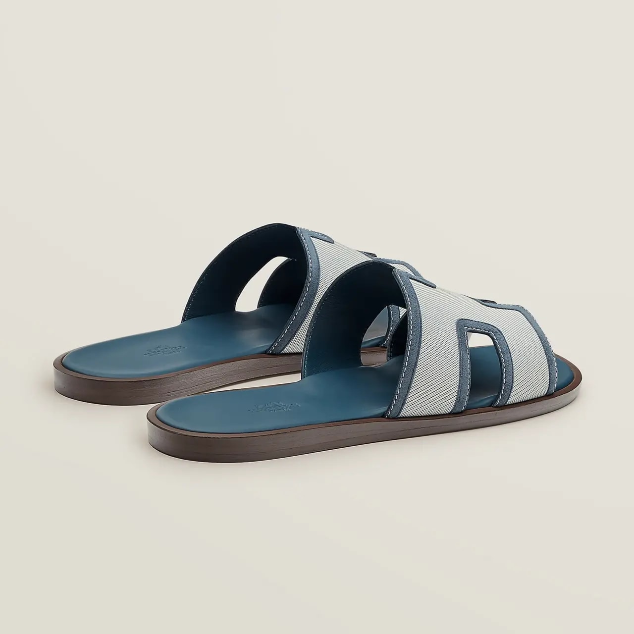 Dép Hermes Izmir Canvas Sandal 'Blue' H221821ZHB1395 — ảnh 2