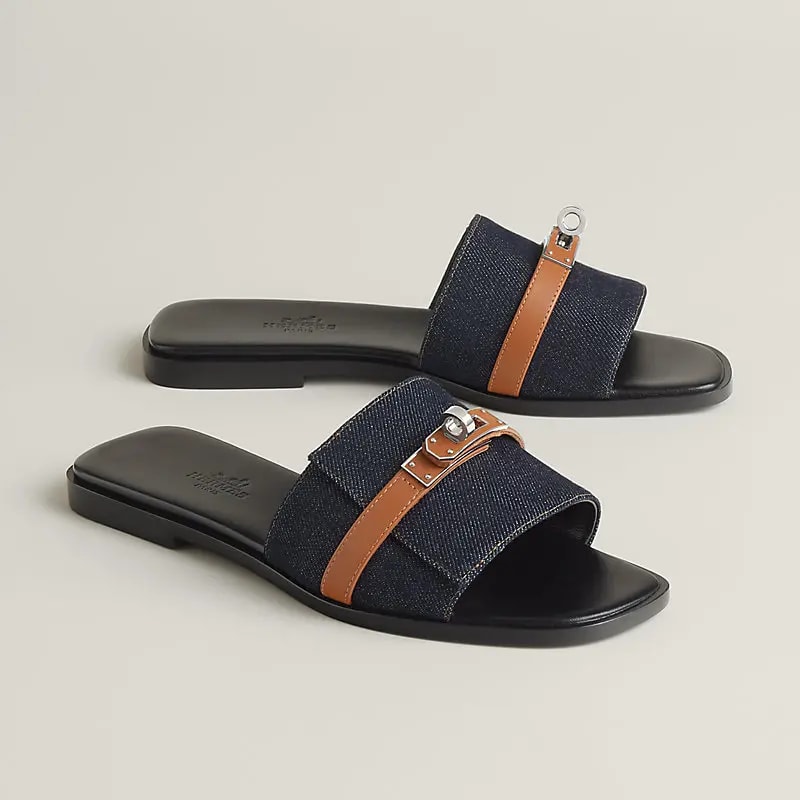 Dép Hermes Giulia Sandal 'Bleu Brut' H251030Z-48370 — ảnh 2