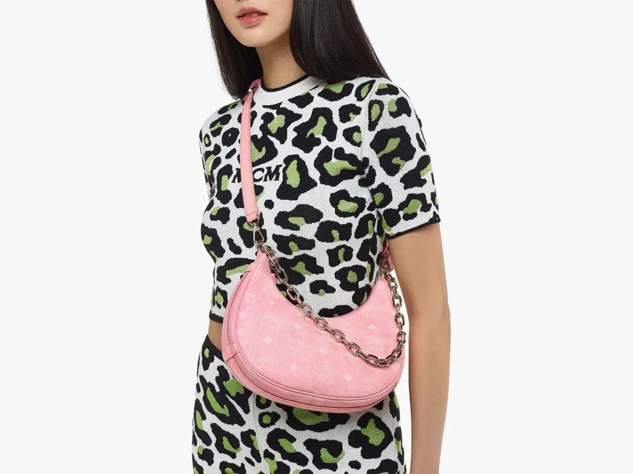 Túi MCM Aren Crescent Hobo 'Pink' MWHCATA11QZ001 — ảnh 3