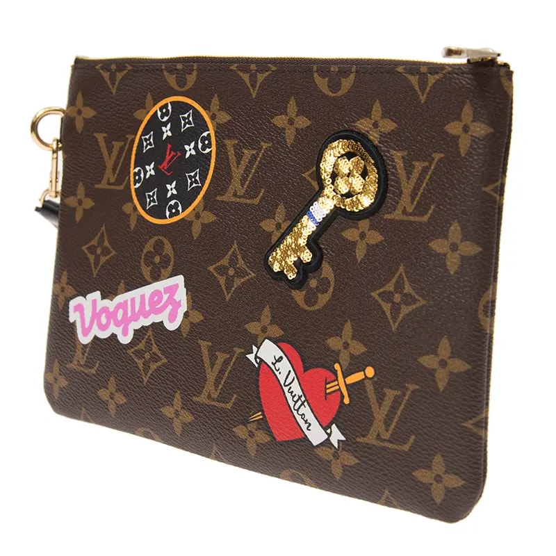 Túi Louis Vuitton Monogram City Pouch Patches Collection 'Brown' M63447 — ảnh 2