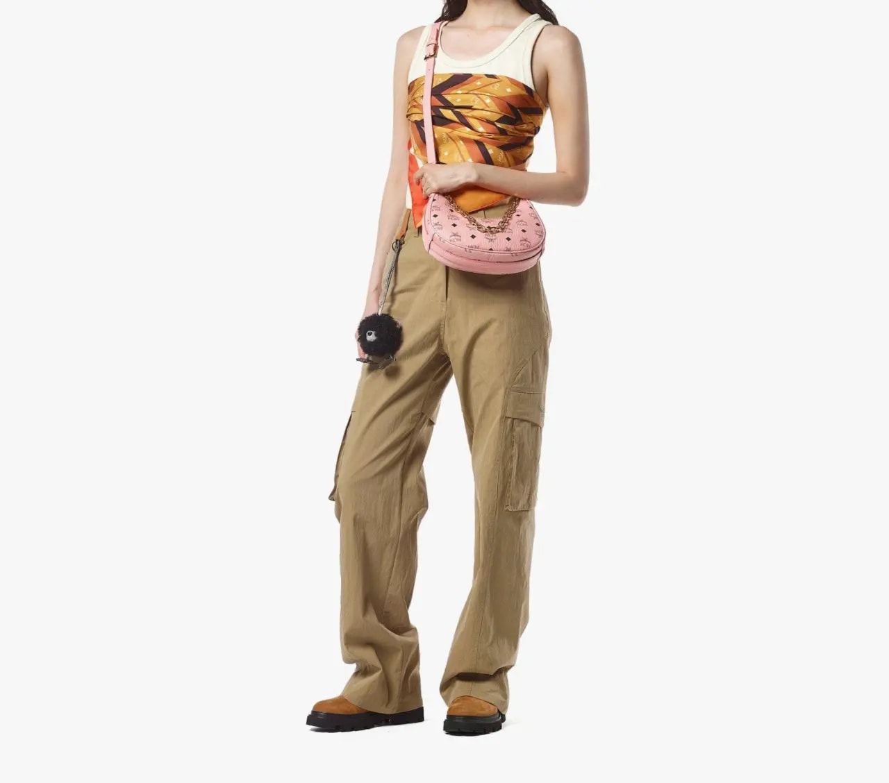 Túi MCM Aren Crescent Hobo Bag 'Soft Pink' MWHFATA02PZ001 — ảnh 3