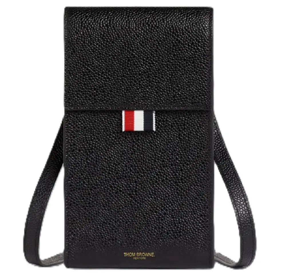 Túi Thom Browne Pebble Grain Flap 'Black' MAC113A-00198-001