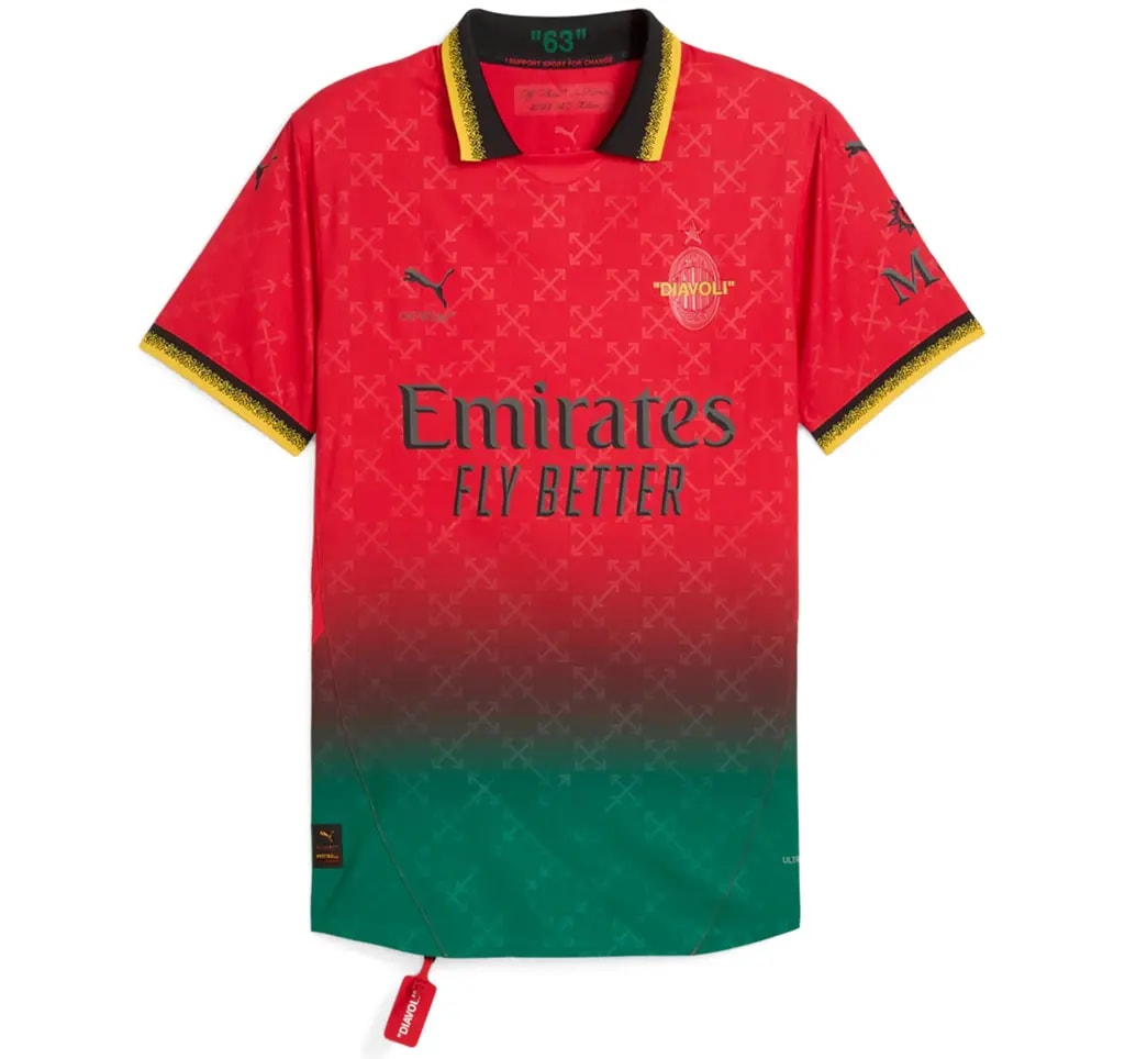 Áo Puma x Off-White AC Milan 24/25 'Red Green' 783000-02 — kich-thuoc: m