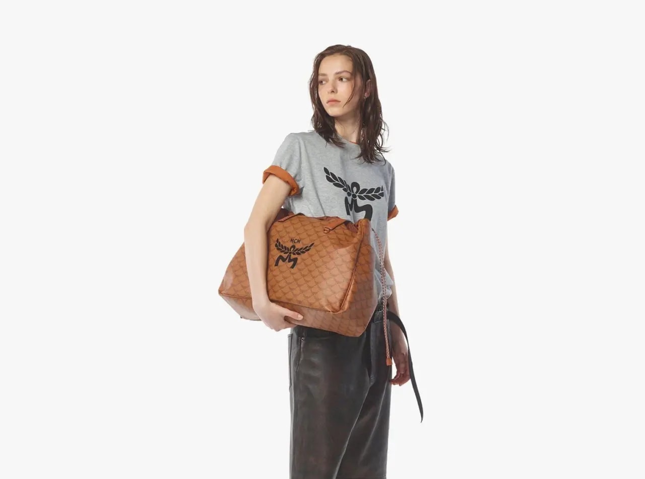 Túi MCM Himmel Drawstring Tote 'Cognac' MMTEAAC01CO001 — ảnh 3
