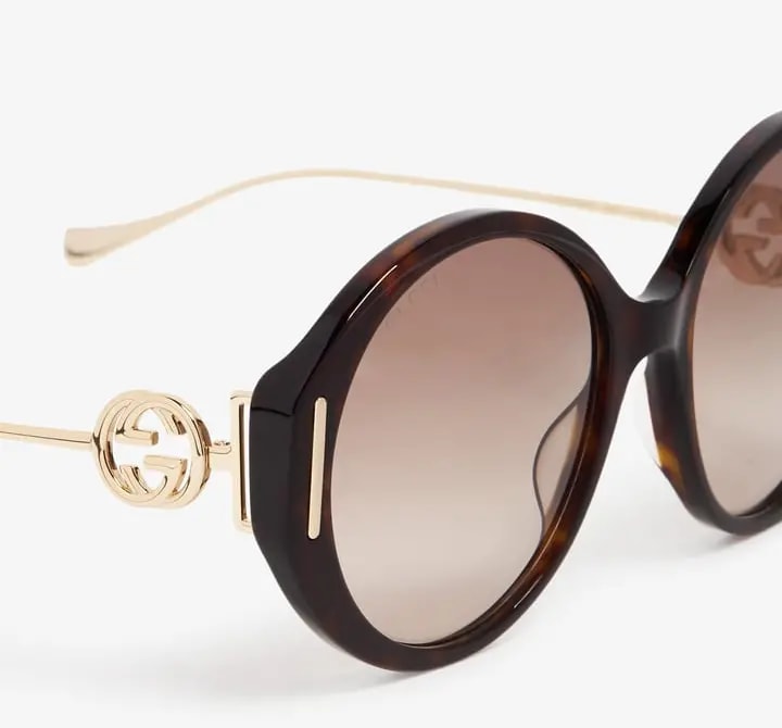Kính Gucci Round Frame Sunglasses 'Gradient Brown' 706694-J0740-2323 — ảnh 3