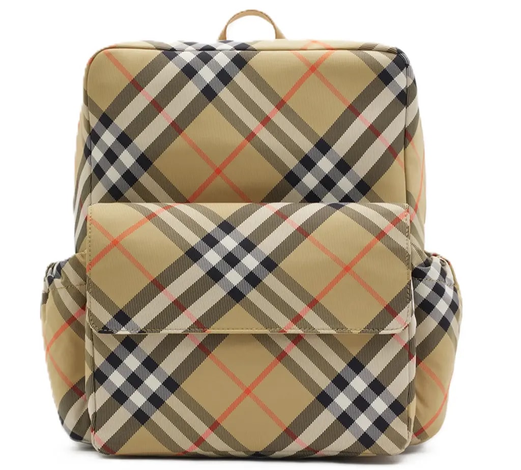 Balo Burberry Check Nylon Backpack 'Sand' 80898461