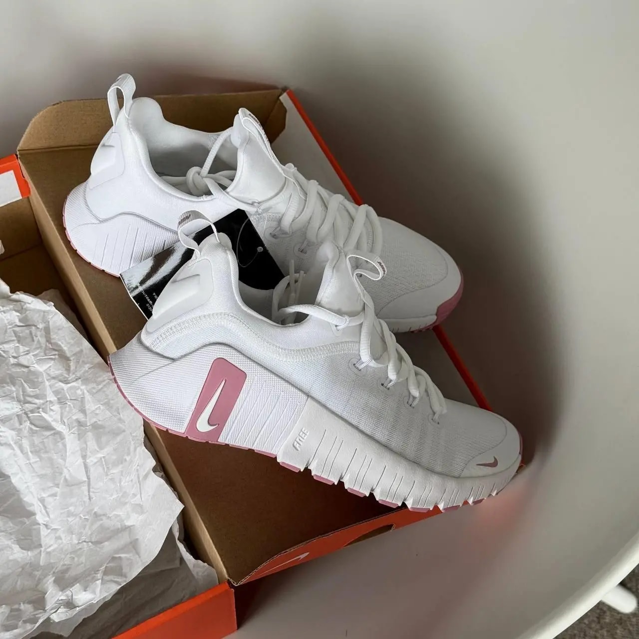 Giày Nike Free Metcon 6 'White &amp; Elemental Pink' FJ7126-106 — ảnh 5
