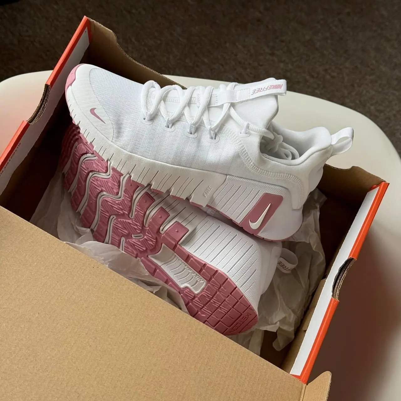 Giày Nike Free Metcon 6 'White &amp; Elemental Pink' FJ7126-106 — ảnh 4