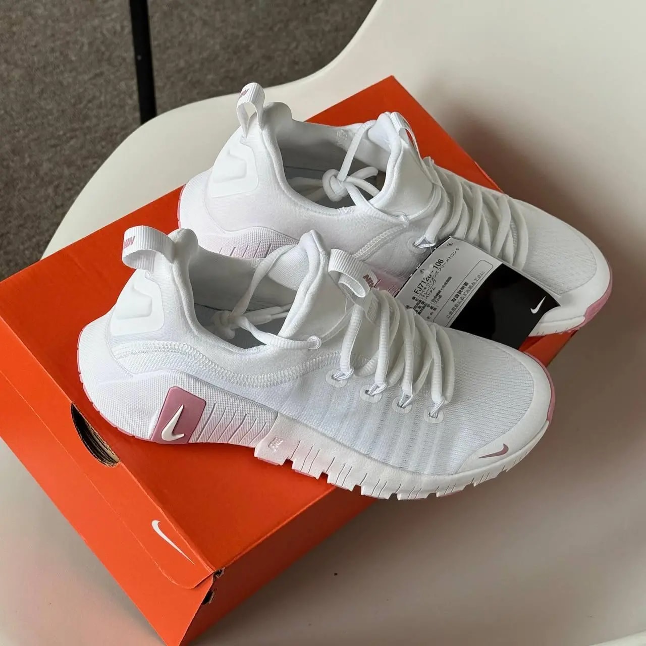 Giày Nike Free Metcon 6 'White &amp; Elemental Pink' FJ7126-106 — ảnh 3