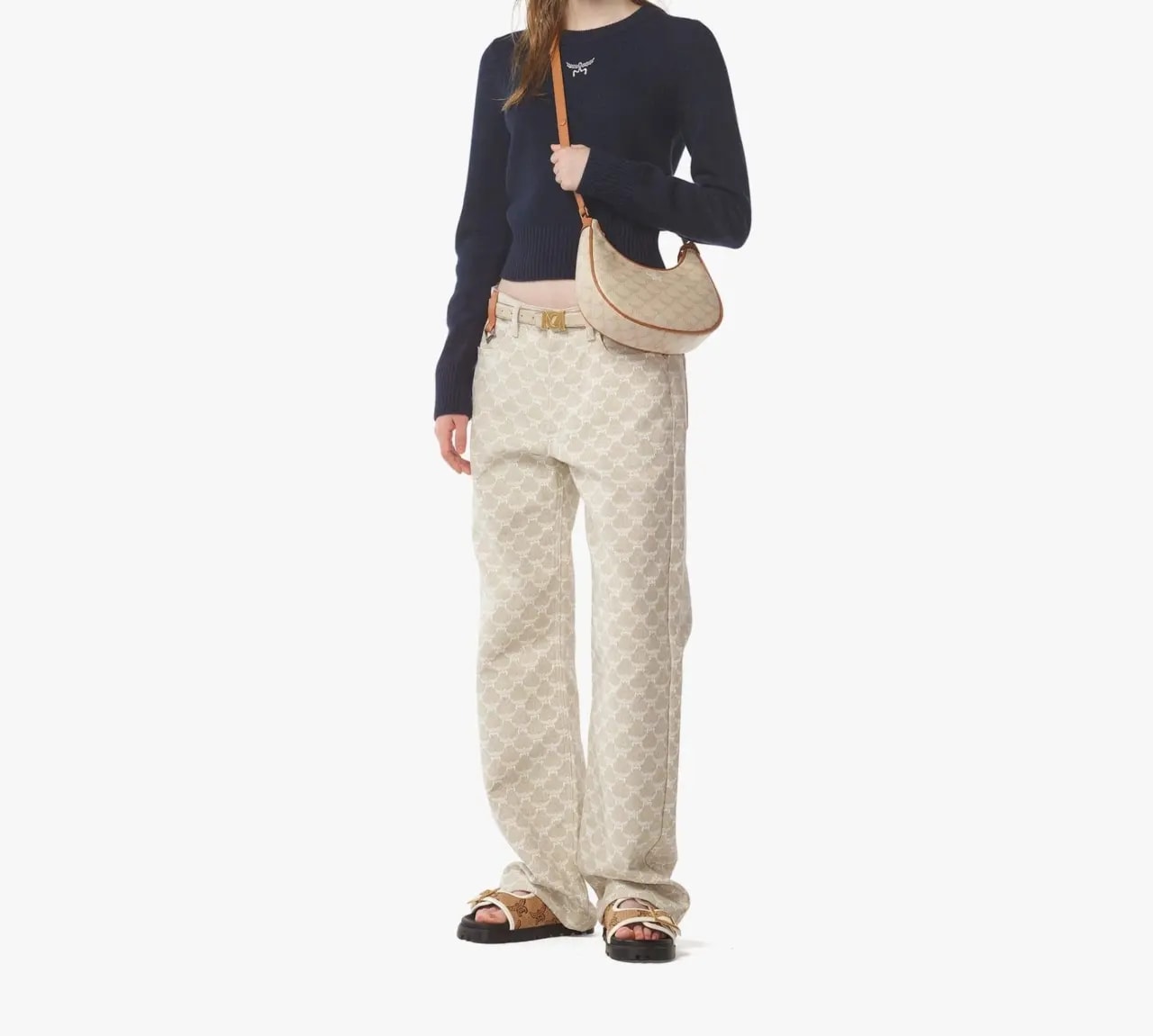 Túi MCM Himmel Ascending Moon Hobo 'Beige' MWHFSAC02I9001 — ảnh 2