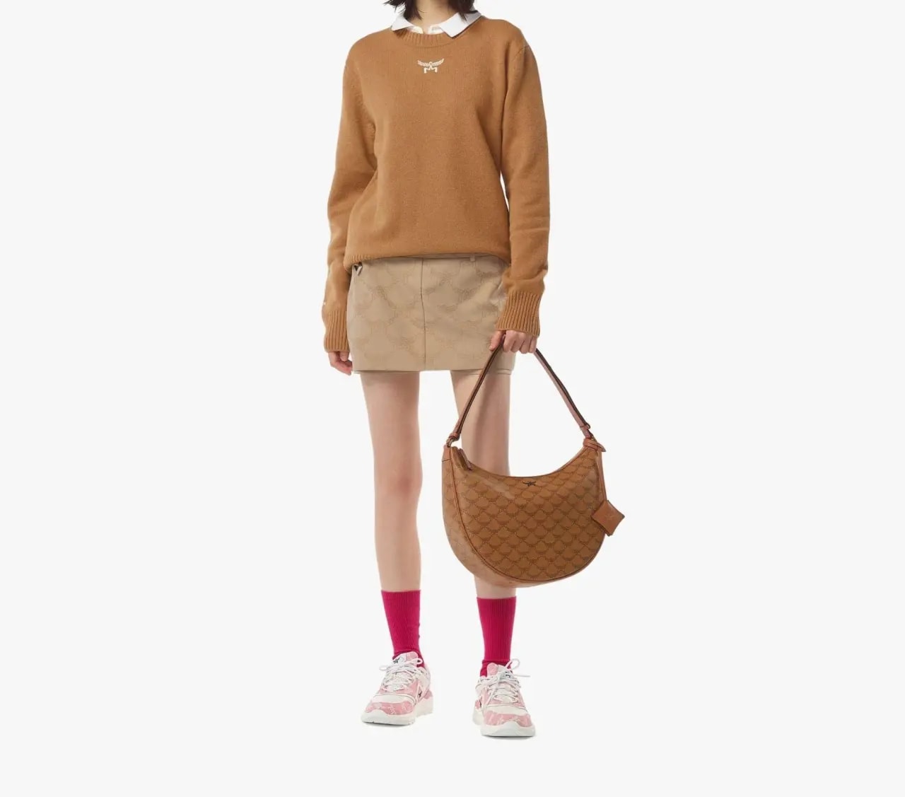 Túi MCM Himmel Ascending Moon Hobo 'Cognac' MWHFSAC01CO001 — ảnh 3