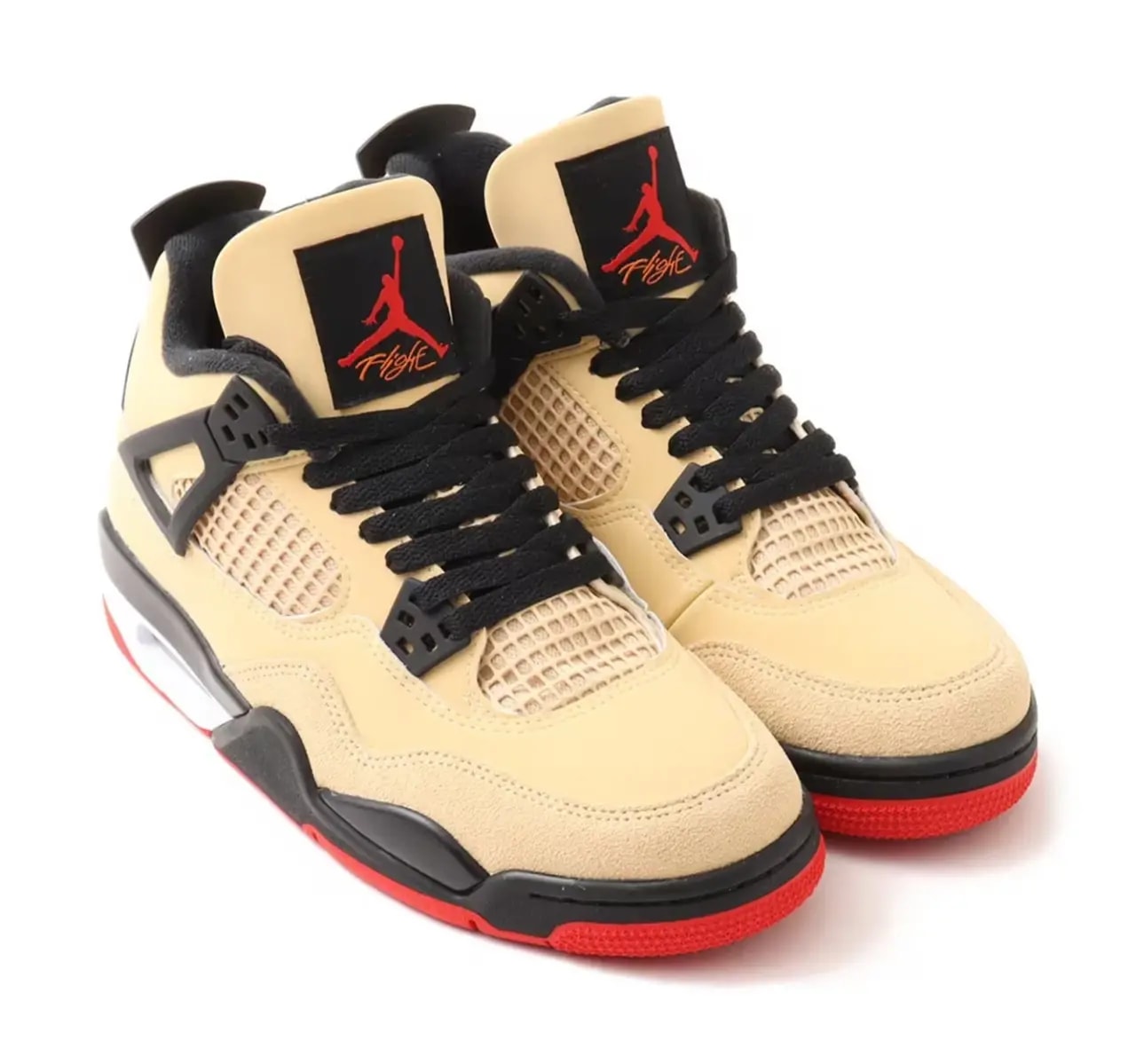 Giày Nike GS Air Jordan 4 Retro 'Sesame Black' IH2094-200 — ảnh 5