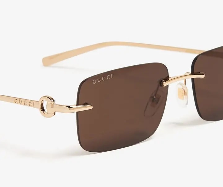 Kính Gucci Rectangular Frame Sunglasses 'Brown' 797456-I3330-8023 — ảnh 3