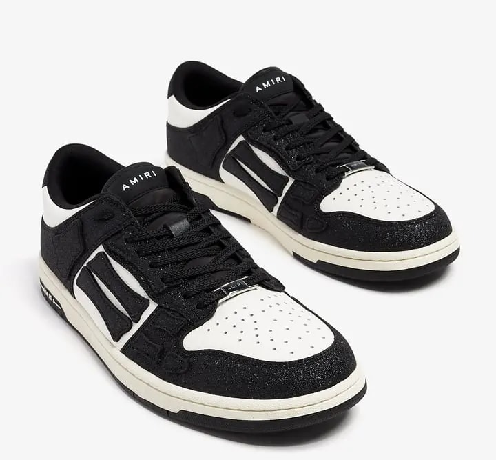 Giày Amiri Skel Top Low Shimmer 'Black White' AWFOSR1037-002 — ảnh 3