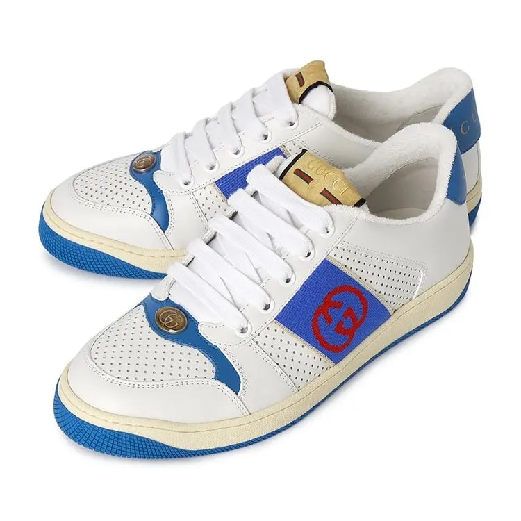 Giày Gucci Screener Interlocking G 'White Blue' 765054-AACV8-9055 — ảnh 2