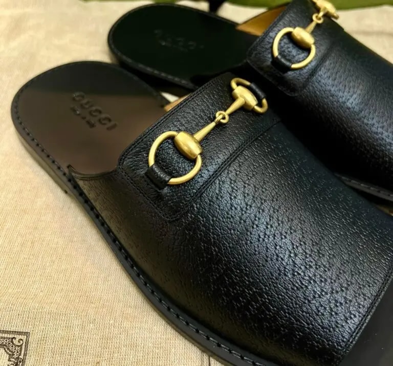 Dép Gucci Horsebit Leather Flat Slides 'Black' 723624-18A00-1000 — ảnh 3