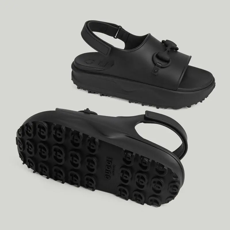 Dép Gucci Horsebit Flatform Sandal 'Black' 747752-JAAC9-1000 — ảnh 4