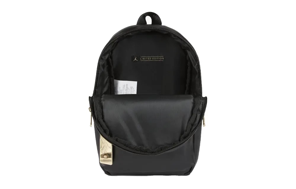 Balo Nike Air Jordan Logo Backpack 'Black Gold' DH0410-010 — ảnh 5