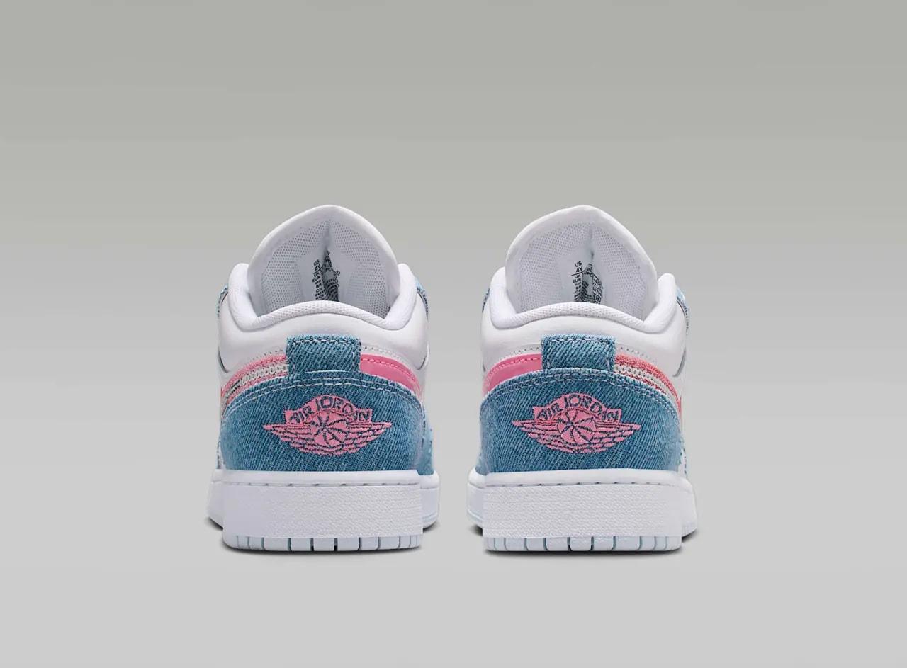 Giày Nike Air Jordan 1 Low SE GS 'Denim Sequin' HQ2001-400 — ảnh 3