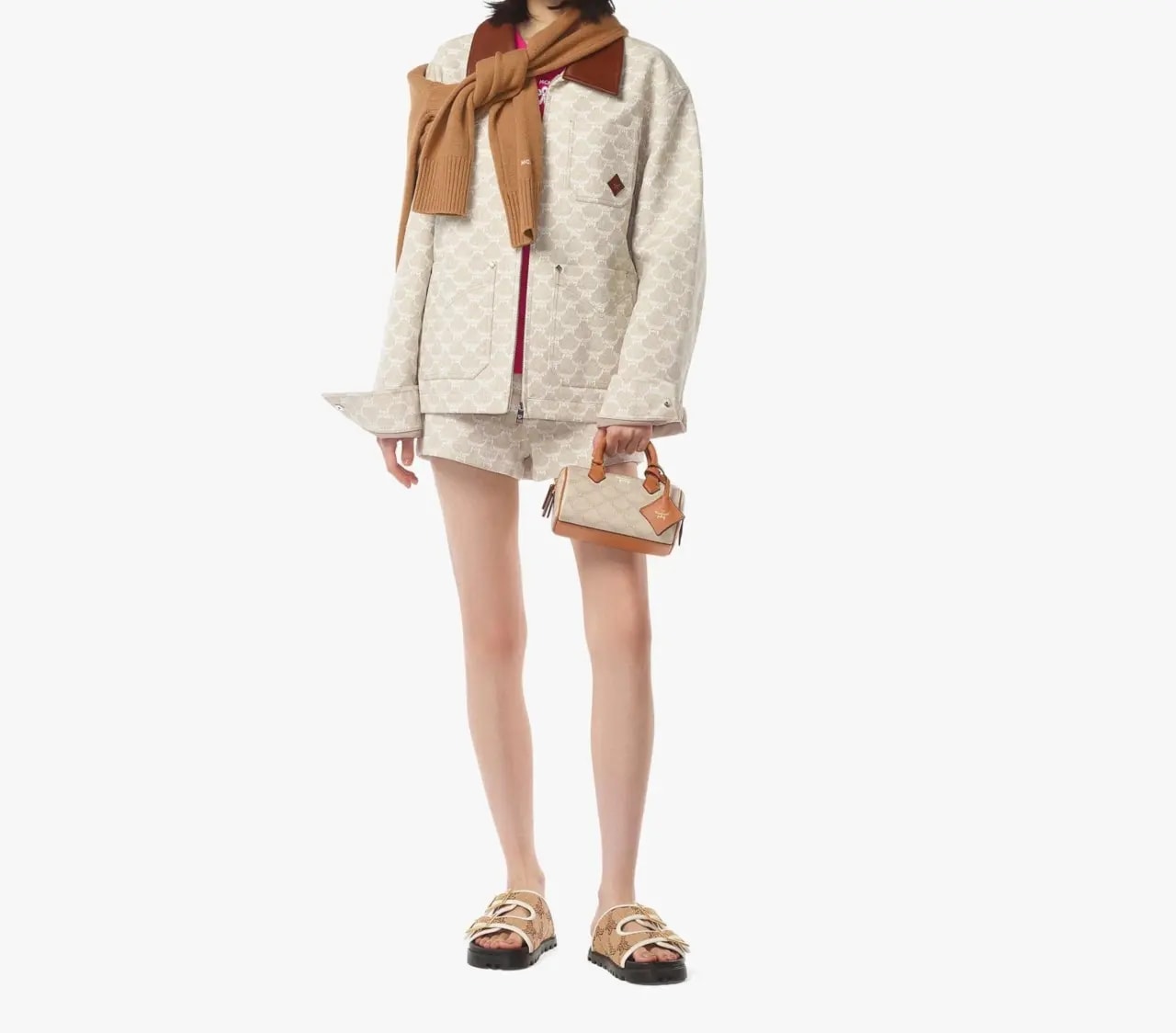 Túi MCM Ella Boston Bag 'Beige' MWBESEA09I9001 — ảnh 3