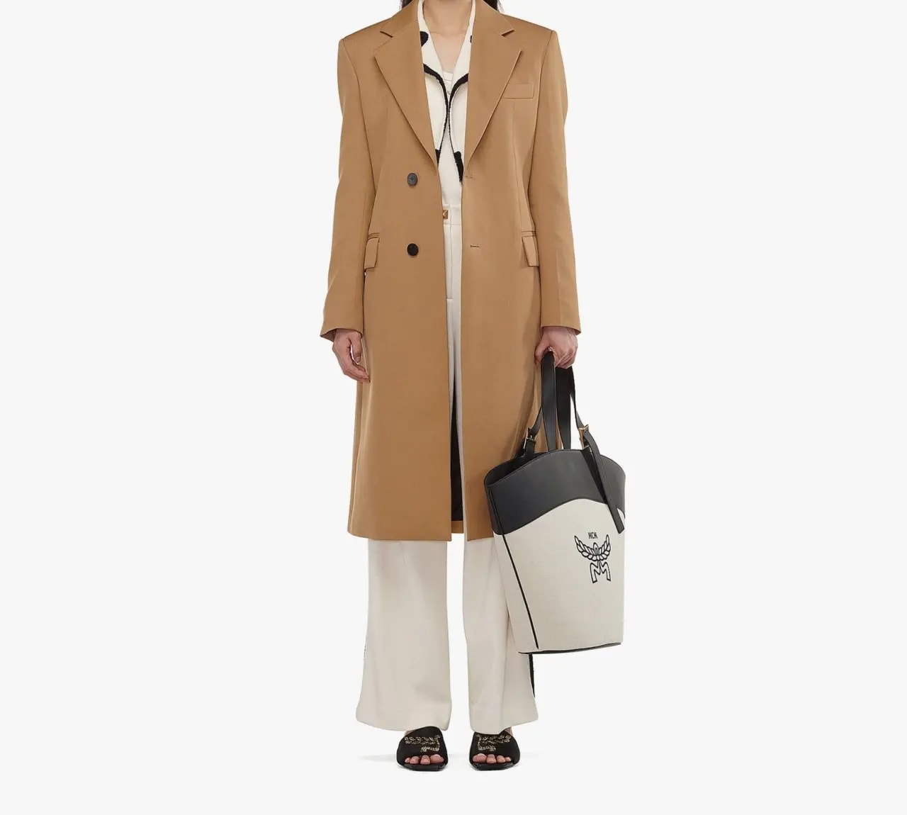 Túi MCM Himmel Tote 'Beige' MWPESAC01BK001 — ảnh 3