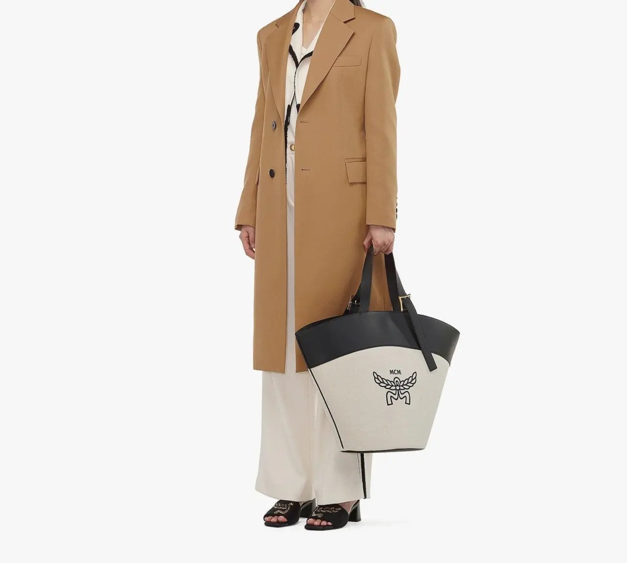 Túi MCM Himmel Tote 'Beige' MWPESAC01BK001 — ảnh 2