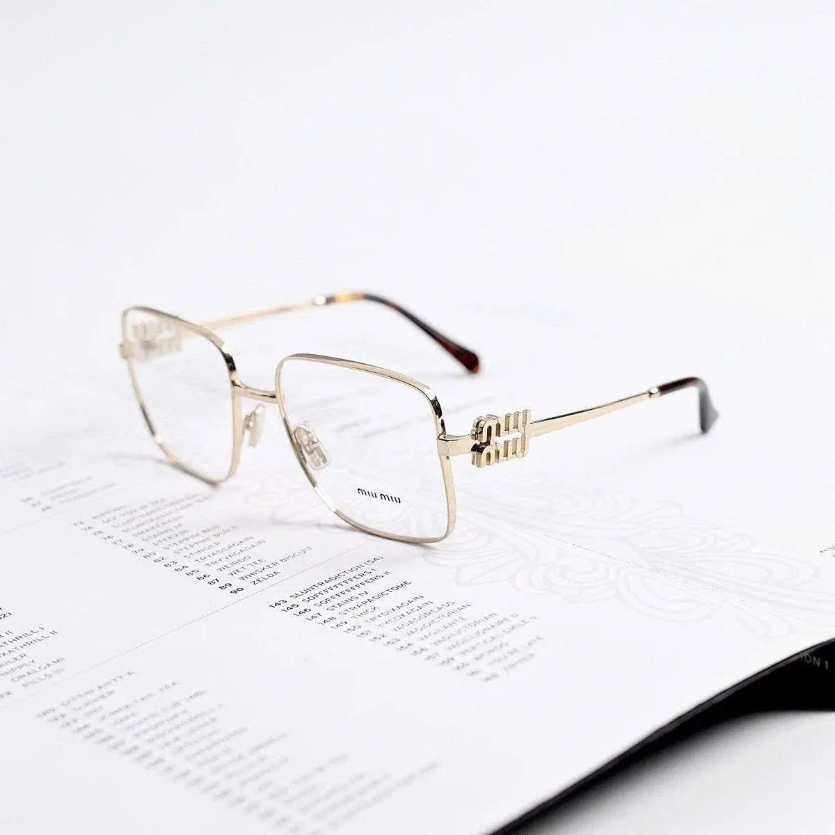 Kính Miu Miu Pale Eyeglasses ‘Gold’ 0MU-51XV-ZVN1O1 — ảnh 2