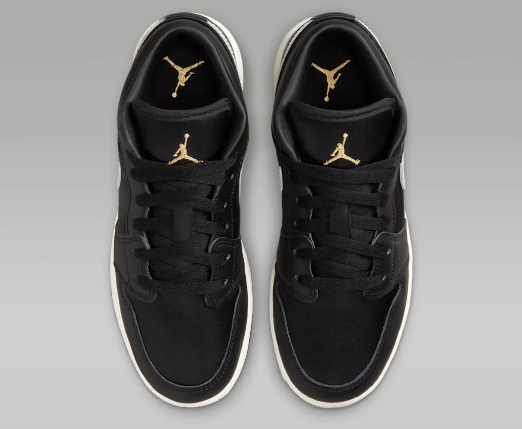 Giày Nike Air Jordan 1 Low SE 'Black Silver Sail Gold' FZ3921-001 — ảnh 3