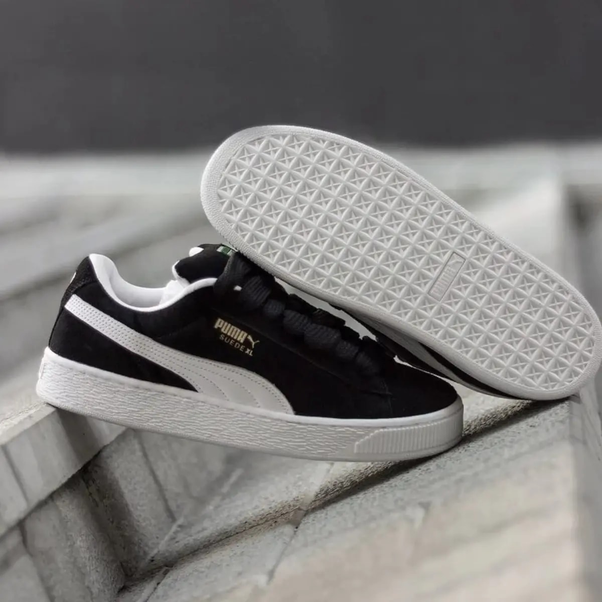 Giày Puma Suede XL 'Black White' 395205-02 — ảnh 3