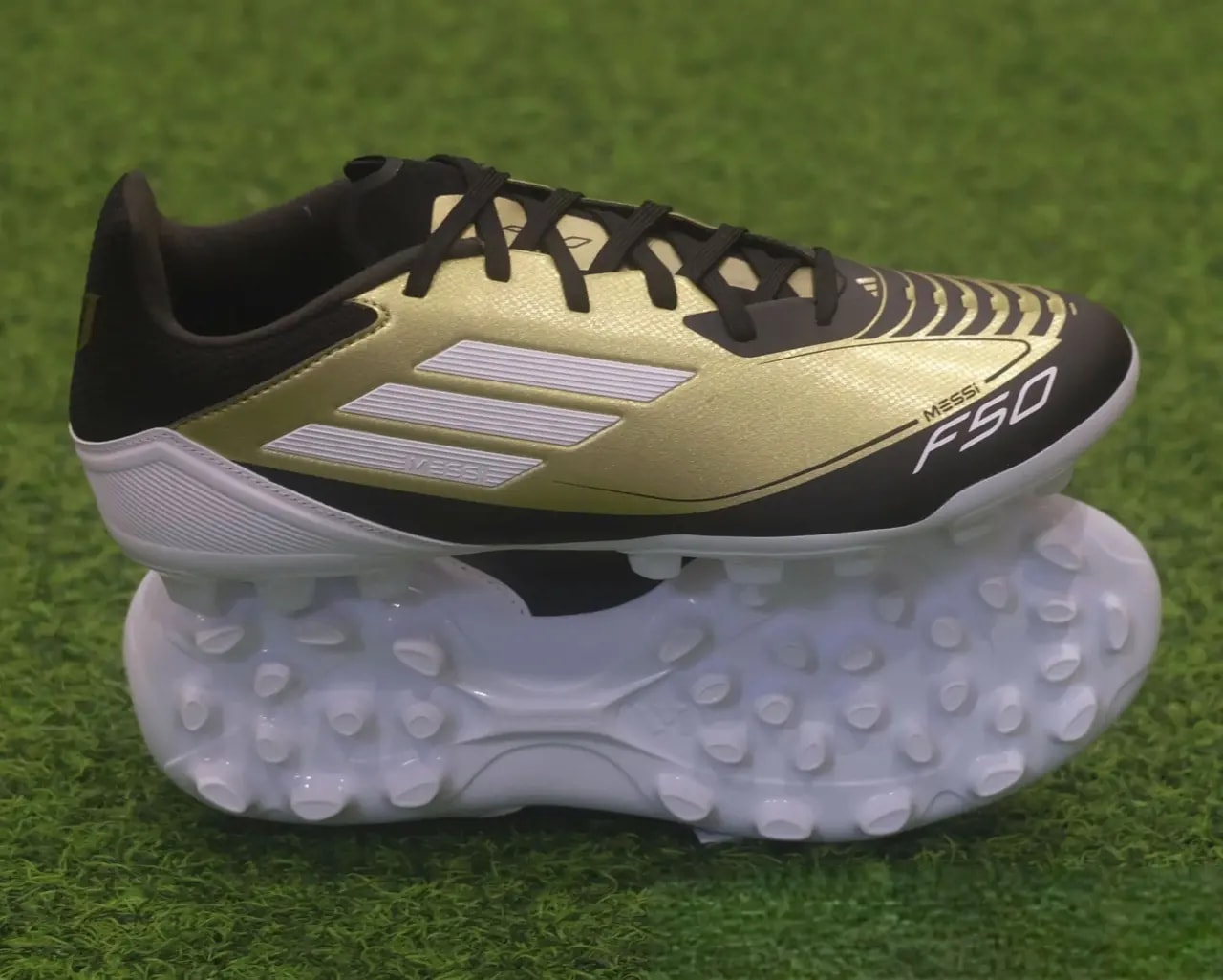Giày Adidas F50 League 2G/3G AG Messi ‘Black Gold’ JH9627 — ảnh 2