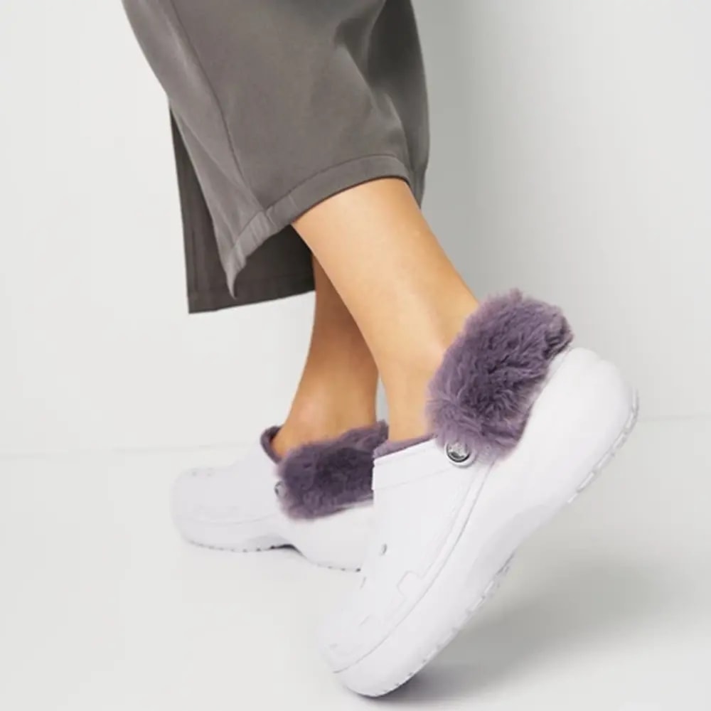 Dép Crocs Classic Platform Fuzz Lined 'Frosted Grape' 212854-5BO — ảnh 2