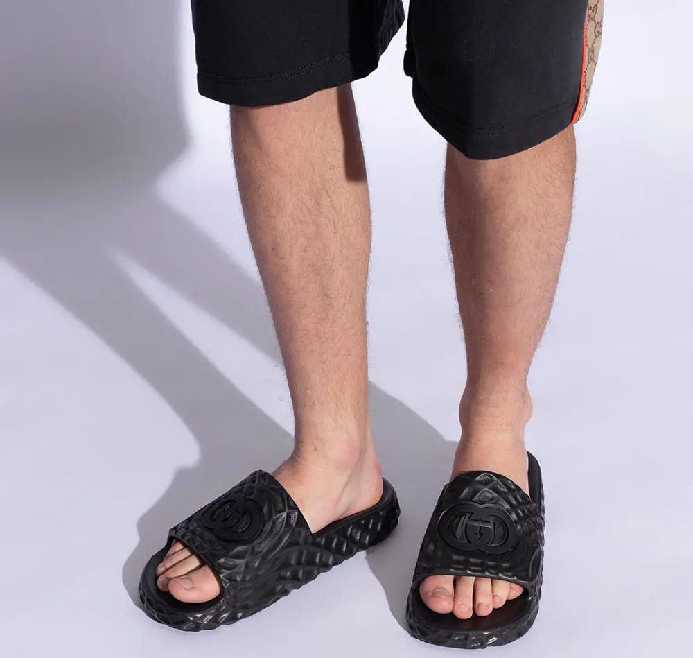 Dép Gucci Interlocking G Slide Sandal ‘Black’ 770801-J8710-1000 — ảnh 2