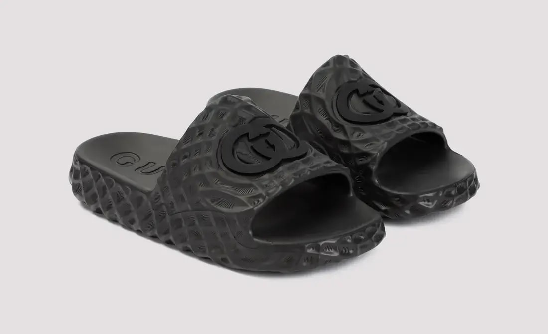 Dép Gucci Interlocking G Slide Sandal ‘Black’ 770801-J8710-1000 — ảnh 4