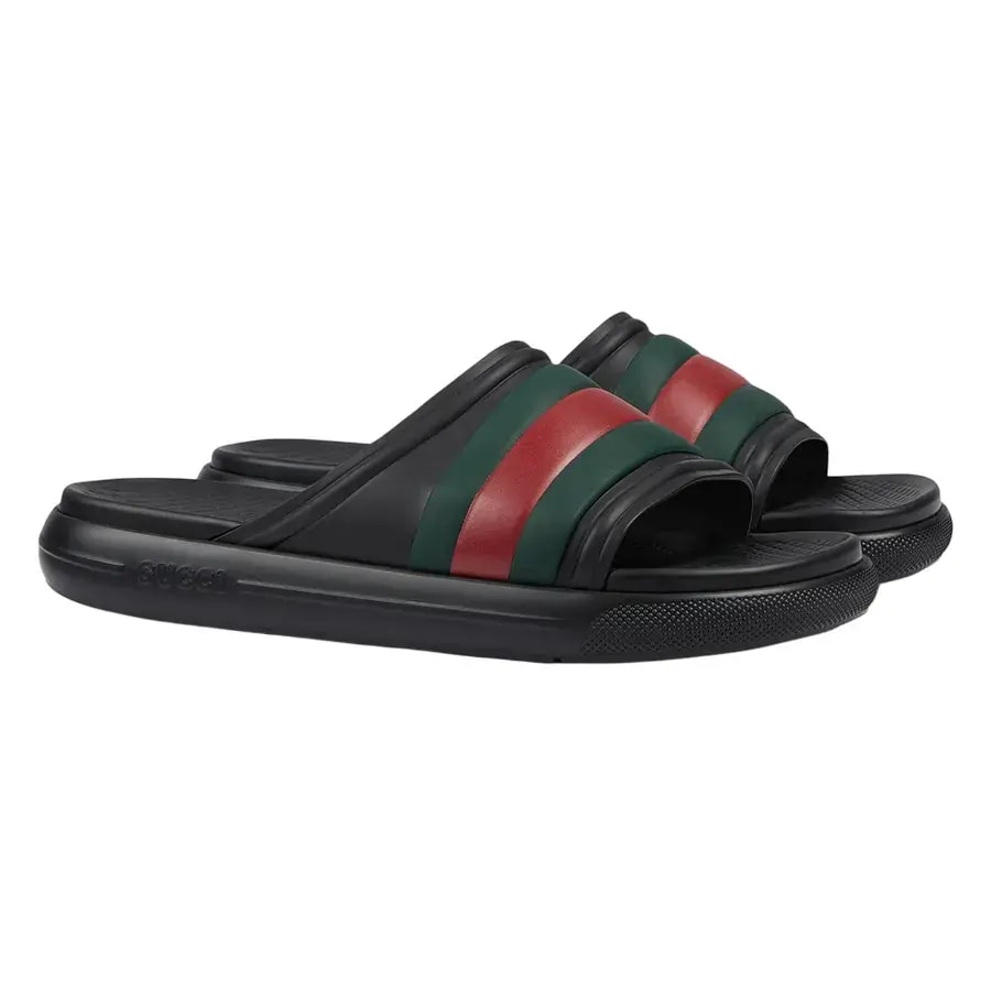 Dép Gucci Web Slide Sandal ‘Black’ 780286-J8700-1025 — ảnh 4