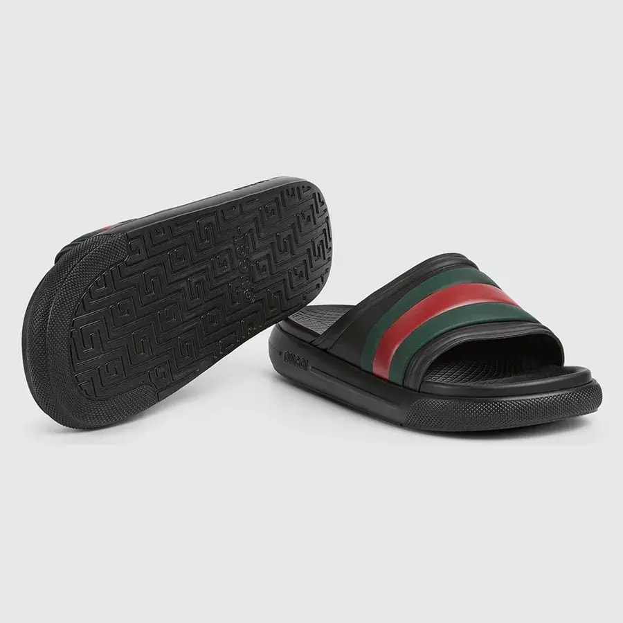 Dép Gucci Web Slide Sandal ‘Black’ 780286-J8700-1025 — ảnh 3