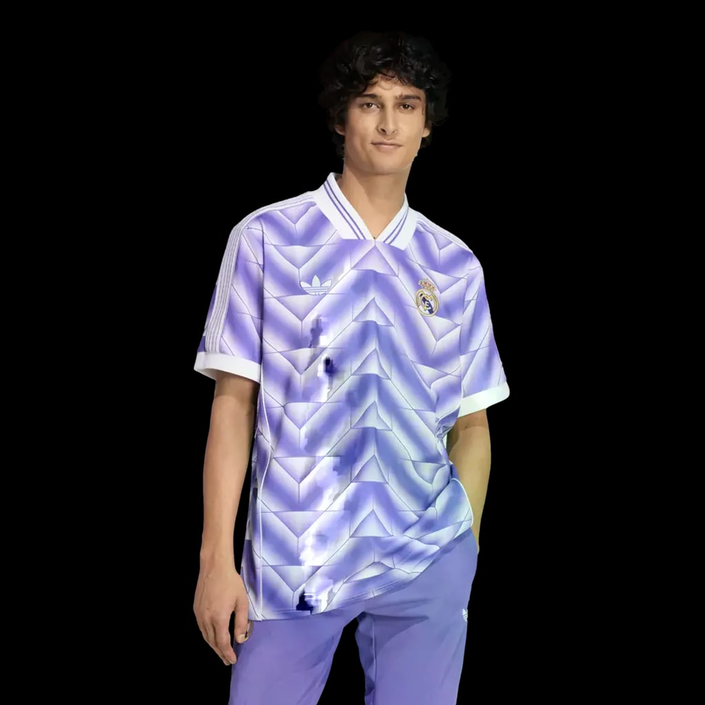 Áo Adidas Real Madrid Lifestyler Jersey 'Purple White' JN3055 — ảnh 5