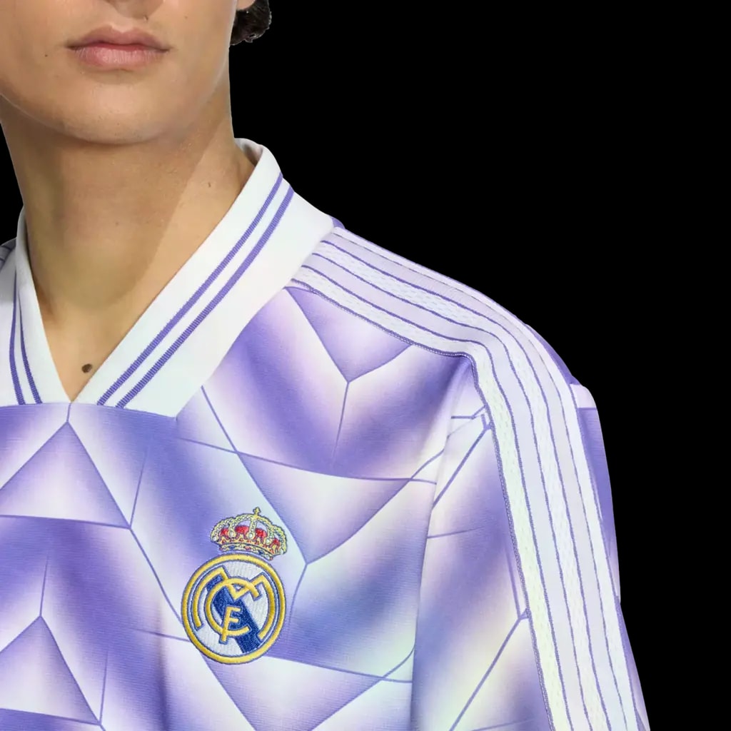 Áo Adidas Real Madrid Lifestyler Jersey 'Purple White' JN3055 — ảnh 4