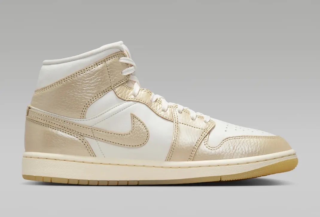 Giày Nike Air Jordan 1 Mid SE 'Metallic Team Gold'  HV5159-100 — ảnh 2
