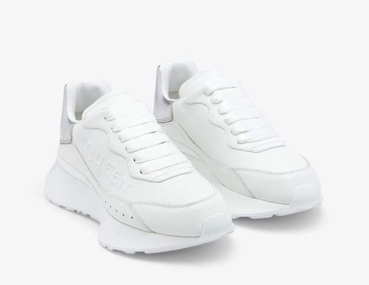 Giày Alexander McQueen Sprint  ‘White Silver’ 841160WIAHO9081 — ảnh 4