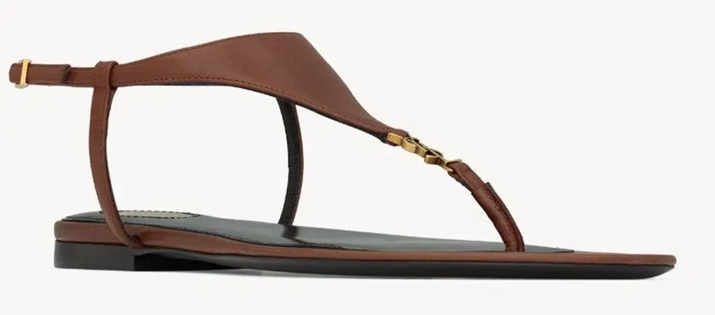 Dép Saint Laurent Cassandra Sandals ‘Brown’ 841570AADF02603 — ảnh 3