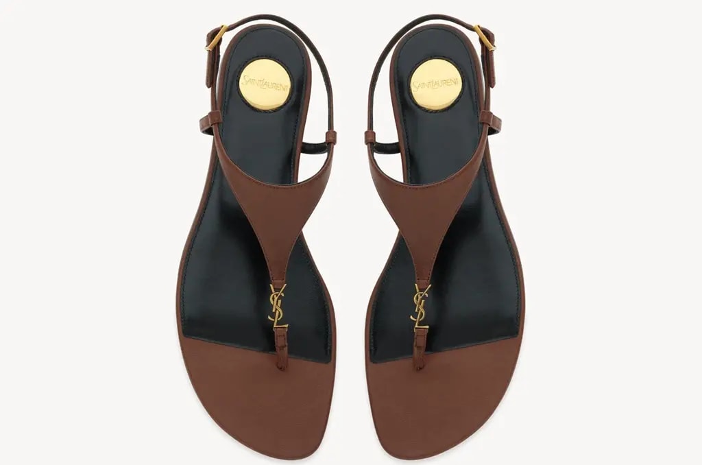 Dép Saint Laurent Cassandra Sandals ‘Brown’ 841570AADF02603 — ảnh 2