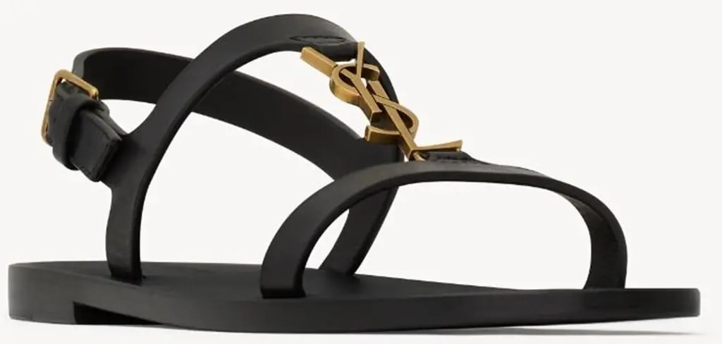 Dép Saint Laurent Cassandra Sandals ‘Black’ 818294DWEDD1000 — ảnh 2