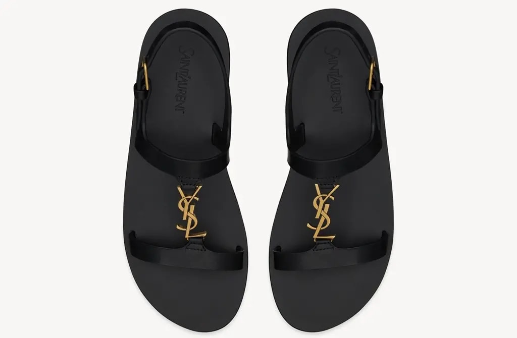 Dép Saint Laurent Cassandra Sandals ‘Black’ 818294DWEDD1000 — ảnh 3