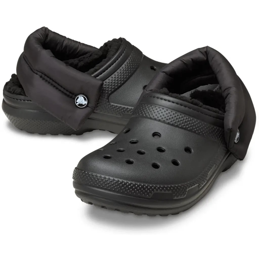 Dép Crocs Puff Strap Lined Clogs 'Black' 211979-001 — ảnh 2