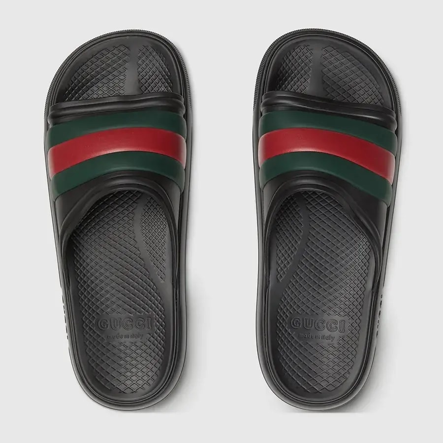Dép Gucci Web Slide Sandal ‘Black’ 780286-J8700-1025 — ảnh 5