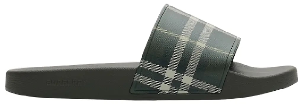 Dép Burberry Check Slides ‘Thicket Green’ 81132641 — kich-thuoc: 40