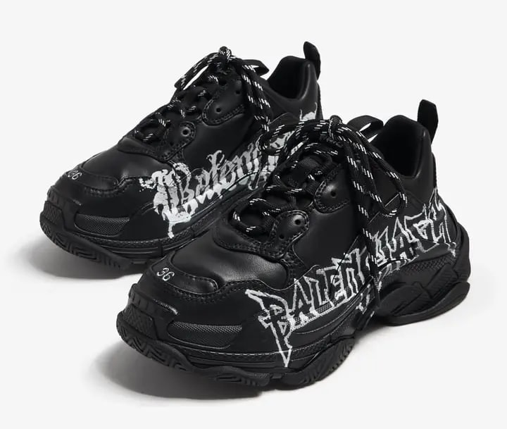 Giày Balenciaga Triple S 'Black' 524039W2FAY1090 — ảnh 4