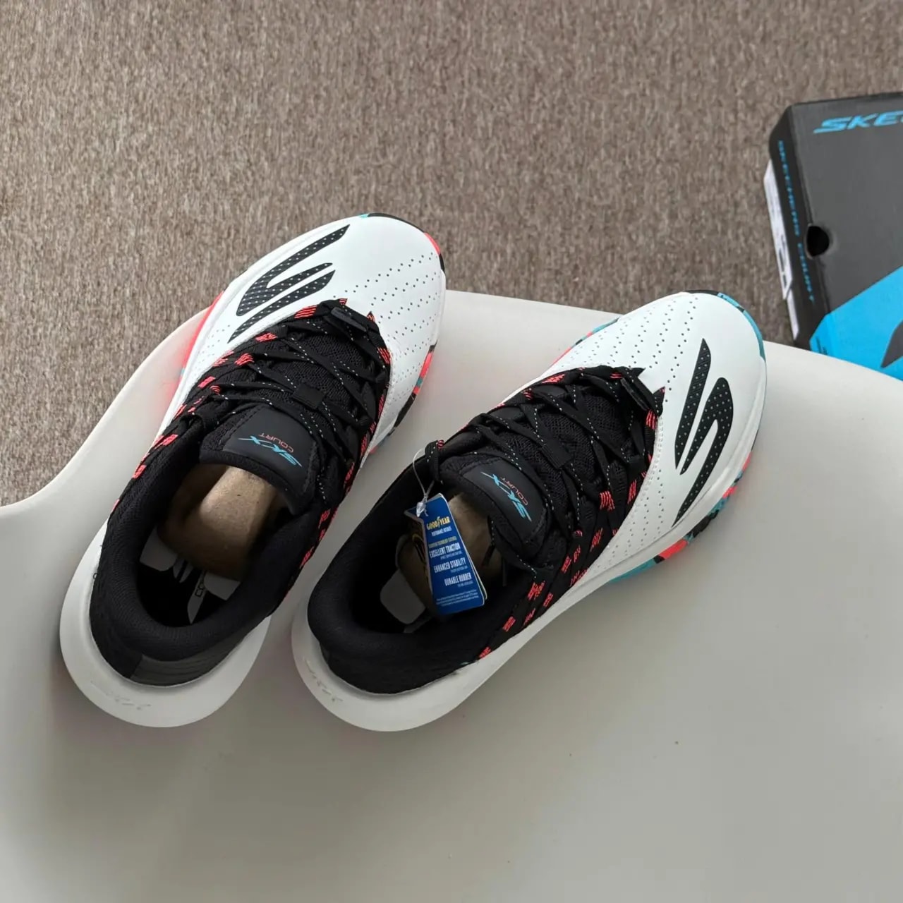 Giày Skechers Viper Court Rally 'White Black' 246110C-WPLB — ảnh 2