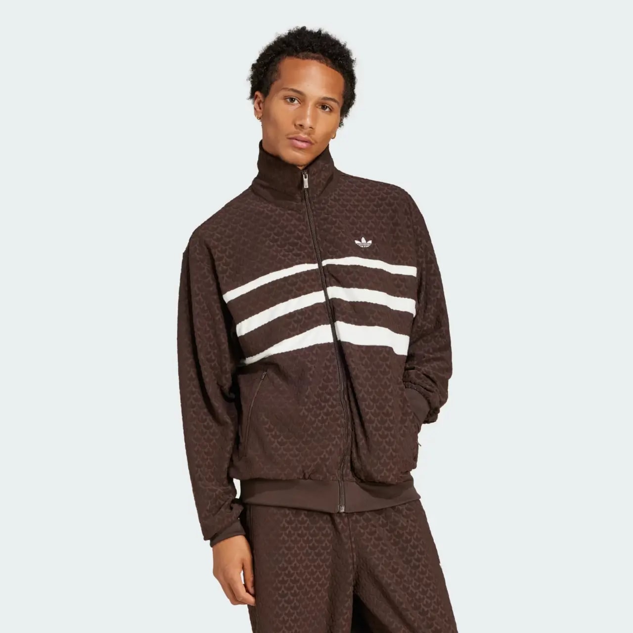 Áo Adidas Originals Monogram 'Dark Brown' JP4419 — ảnh 2