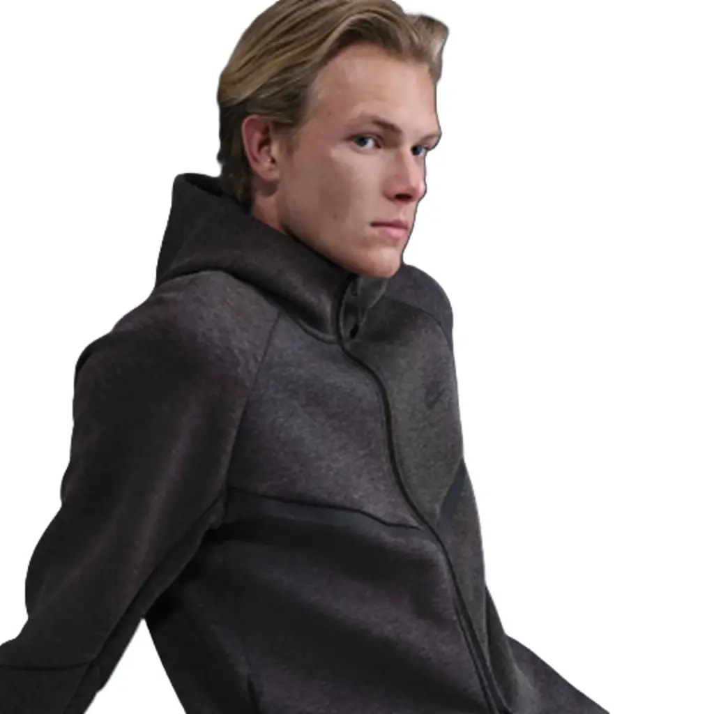Áo Nike Tech Fleece Windrunner Jacket 'Black Heather' HV0949-032 — ảnh 5